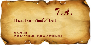 Thaller Amábel névjegykártya